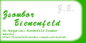 zsombor bienenfeld business card